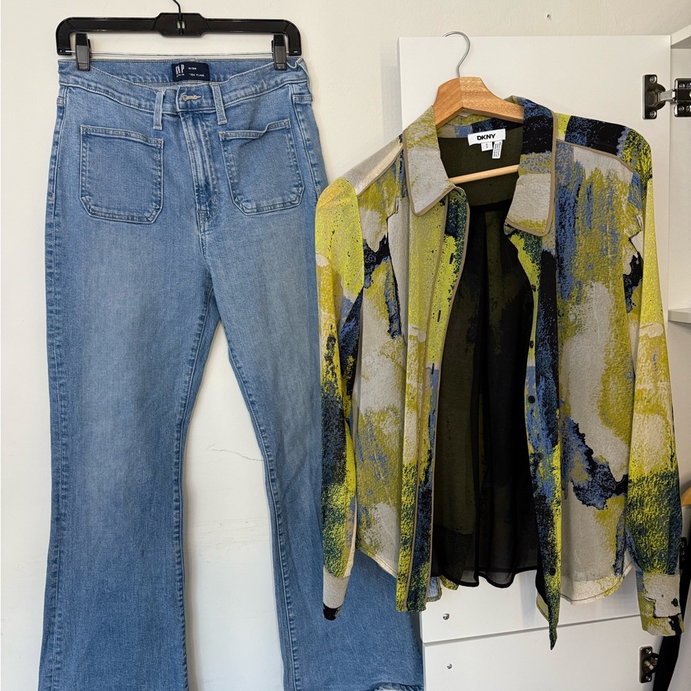 Sold as a set- Gap Jeans and DKNY Light Blue Flare Jeans